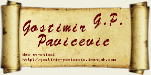 Gostimir Pavičević vizit kartica